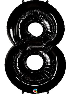 Globo forma numero ocho Negro