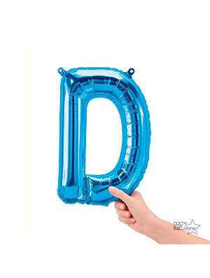 Globo foil letra D pequeña color Azul