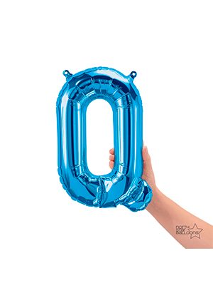 Globo foil letra Q pequeña color Azul