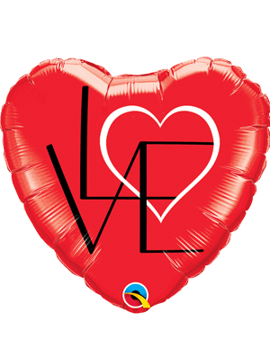 Globo foil corazón Love Red