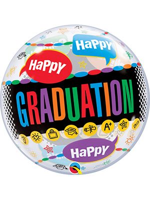 Globo Bubble Happy Graduation Congrats Grad