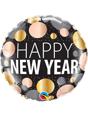 Globo foil New Year Metallic Dots