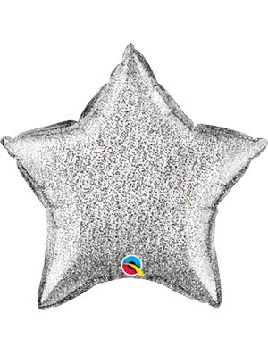 Globo foil estrella Glittergraphic Silver