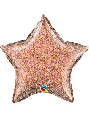 Globo foil estrella Glittergraphic Rose Gold
