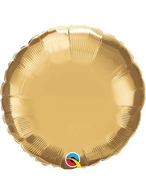 Globo foil redondo Chrome Gold