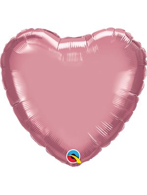 Globo foil corazón Chrome Mauve