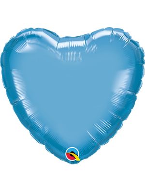 Globo foil corazón Chrome Blue