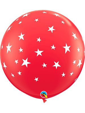 Globo látex gigante Contempo Stars-A-Rnd Rojo