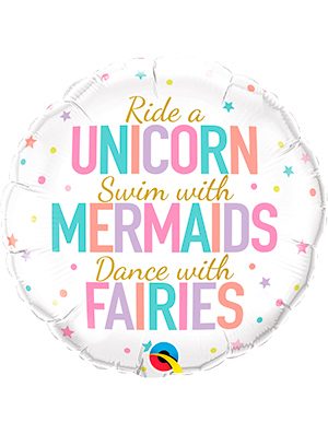 Globo foil Unicorn/Mermaids/Fairies