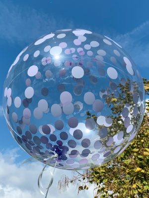 Burbuja Especial Deco confeti purpura 18"