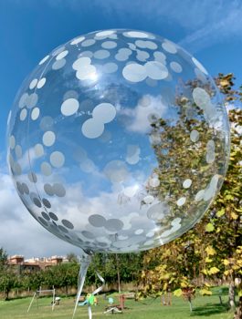 Burbuja Especial Deco confeti plata 18