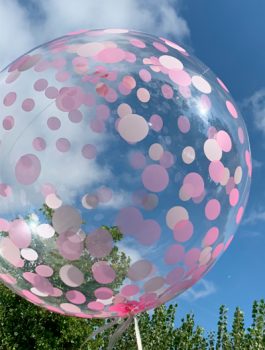 Burbuja Especial Deco confeti rosa 18