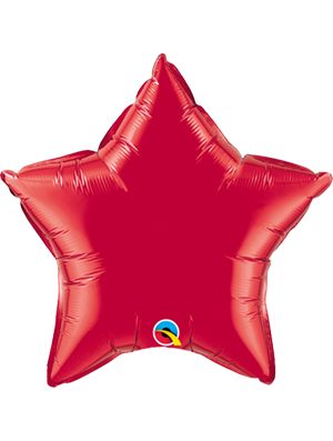 Globo foil estrella Ruby Red