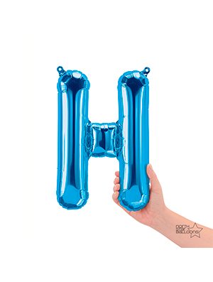 Globo foil letra H pequeña color Azul