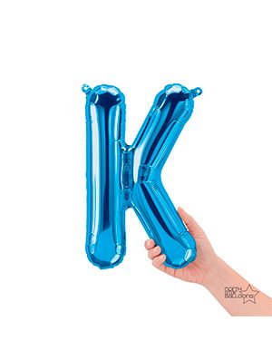 Globo foil letra K pequeña color Azul