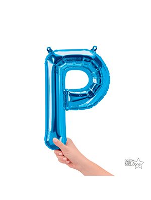 Globo foil letra P pequeña color Azul
