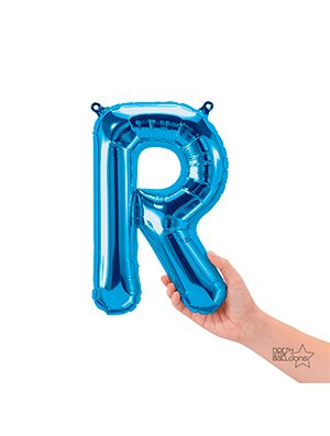 Globo foil letra R pequeña color Azul