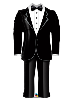 Globo foil traje novio boda Groom's Tuxedo