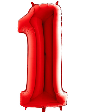 Globo forma numero dos rojo – La Central del Globo