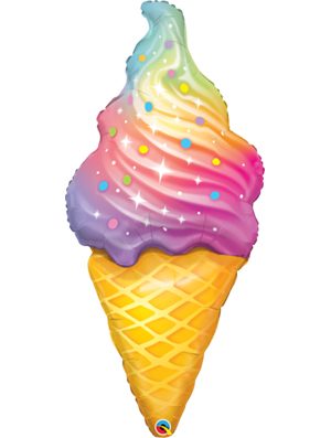 Globo foil Rainbow Swirl Ice Cream