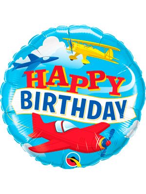 Globo foil Birthday Airplanes