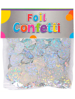 Confetti Holografíco metálico Plata 10mm