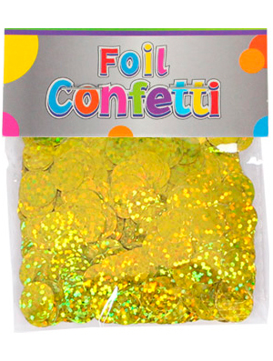 Confetti Holografíco metálico Oro 10mm