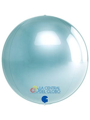 Esfera foil Azul pastel 15" 38 cms.