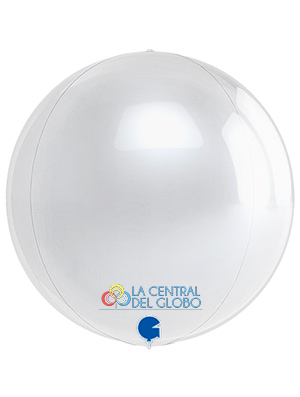 Esfera foil Blanco 15" 38 cms.
