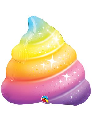 Globo foil Rainbow Poop Sparkles
