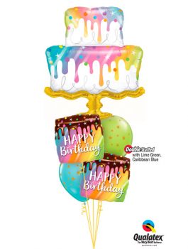 Globo foil Birthday Rainbow Drip
