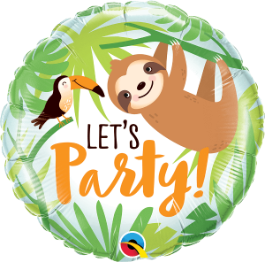 Globo foil Let's Party Toucan & Sloth