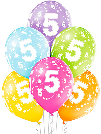 Globos de cumpleaños de 5 años, globos de fiesta de 5º cumpleaños, globos  de decoración de 5º cumpleaños para niños -  España