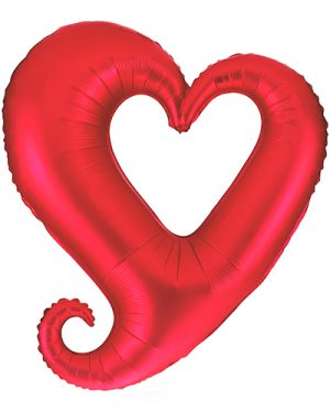 Globo foil corazón Chain of heart Red 94 cms.