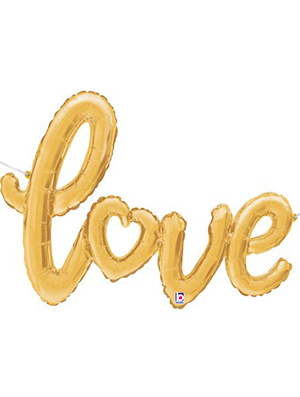 Globo foil texto Love color Dorado