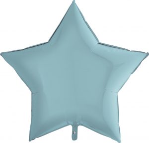 Globo foil estrella Azul pastel 36"