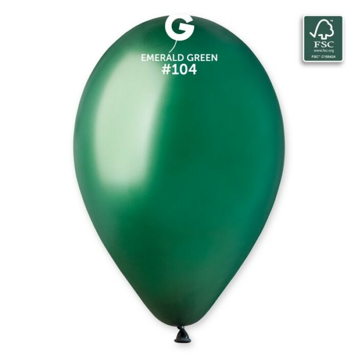 Globo de látex Verde Emerald Gemar