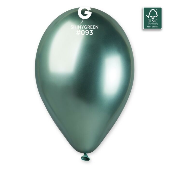 100 fsc certified nrl balloons shiny green