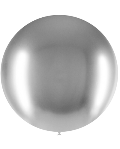 Globo látex Brilliant 60 cms. Plata Special Deco Balloonia