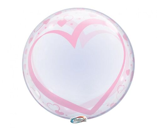 Globo Deco Bubble Burbuja Corazones T-Balloon 555 mm/ 10 uds.